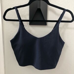 Athleta Elation V-Neck Longline Crop Bra Cups A-C